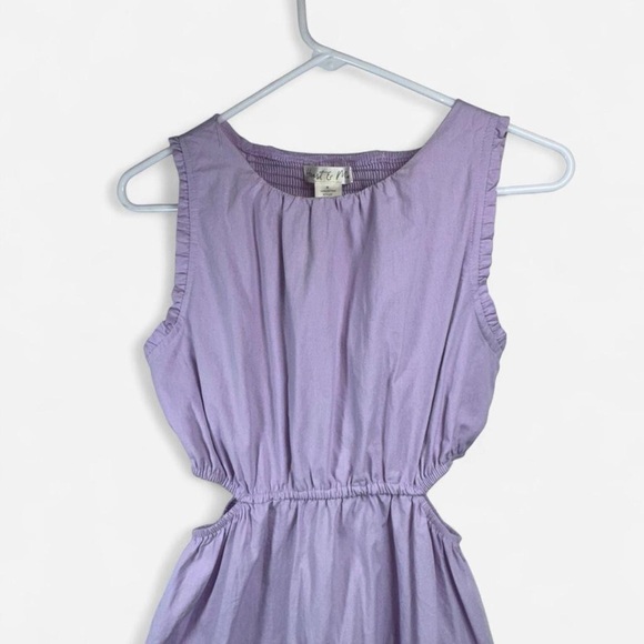 Lavender Cottagecore Tiered Midi Dress | Smocked Back Cotton Sundress - Picture 2 of 5